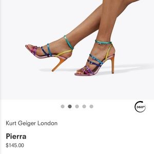 Rainbow metallic heels